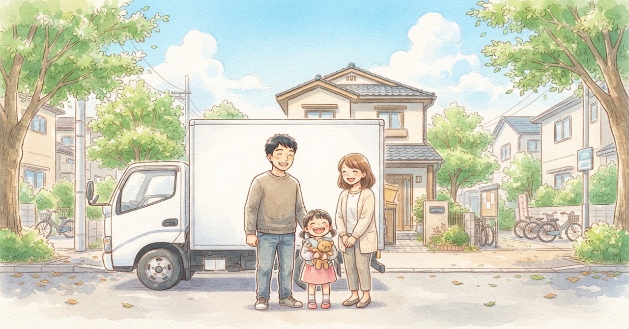 中野区の引っ越しの見出しの絵(文字なし)