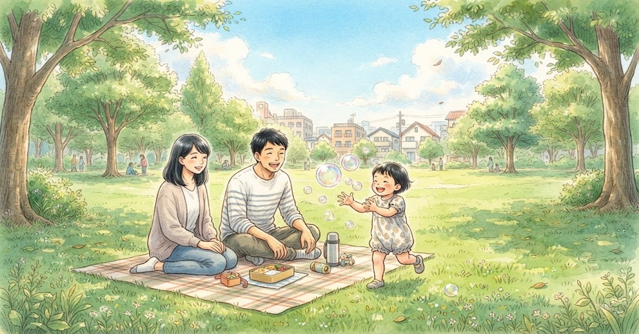 中野区の子育ての見出しの絵(文字なし)
